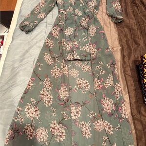 Charming Floral Long Sleeve Dress for Kids